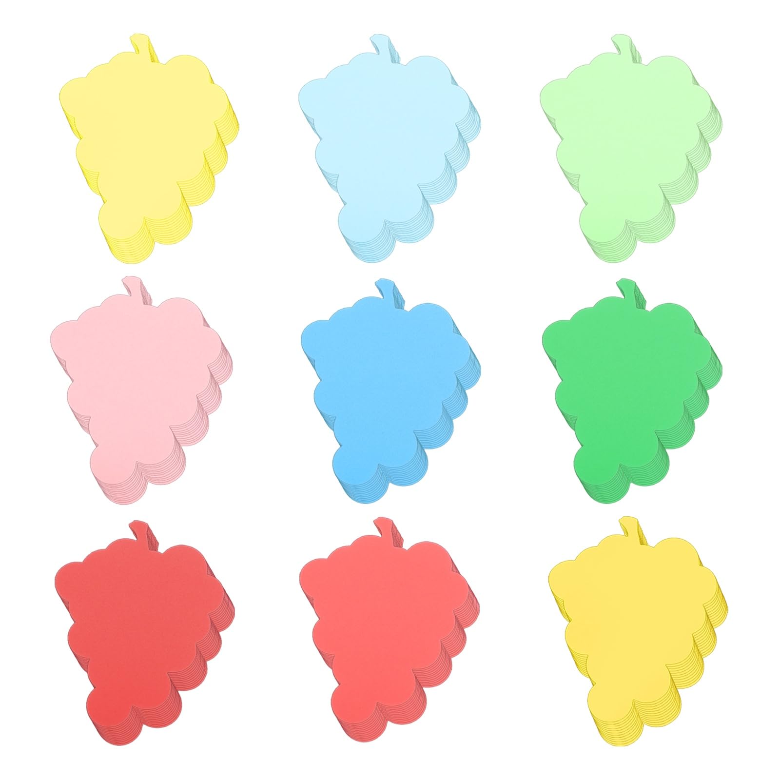 sourcing map 108 Pcs Colorful Grape Cutouts Paper, Spring Bulletin Board Cutouts Decorations Grape Shaped Die Cut Paper Cut-Outs with Glue Point for DIY Craft Classroom