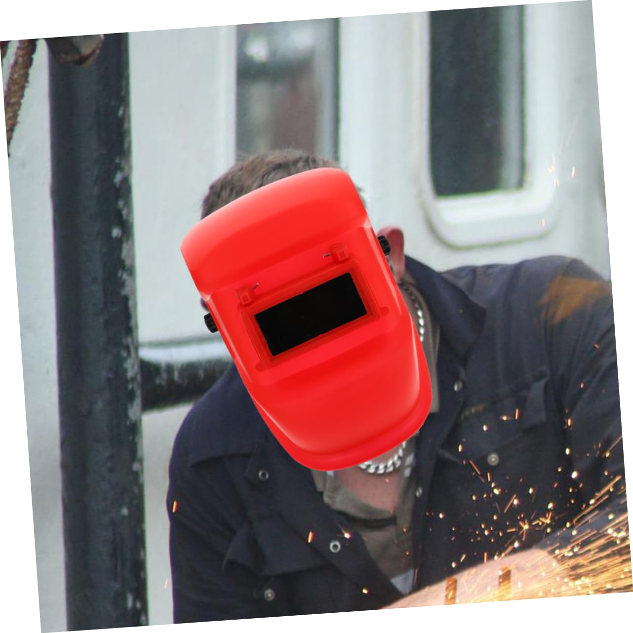 HOMSFOU 2pezzi Maschera Di Saldatura Protettiva Leggera Design Professionale Per Saldatori Protezione Completa Per Viso e Occhi Per Lavori Di Saldatura e