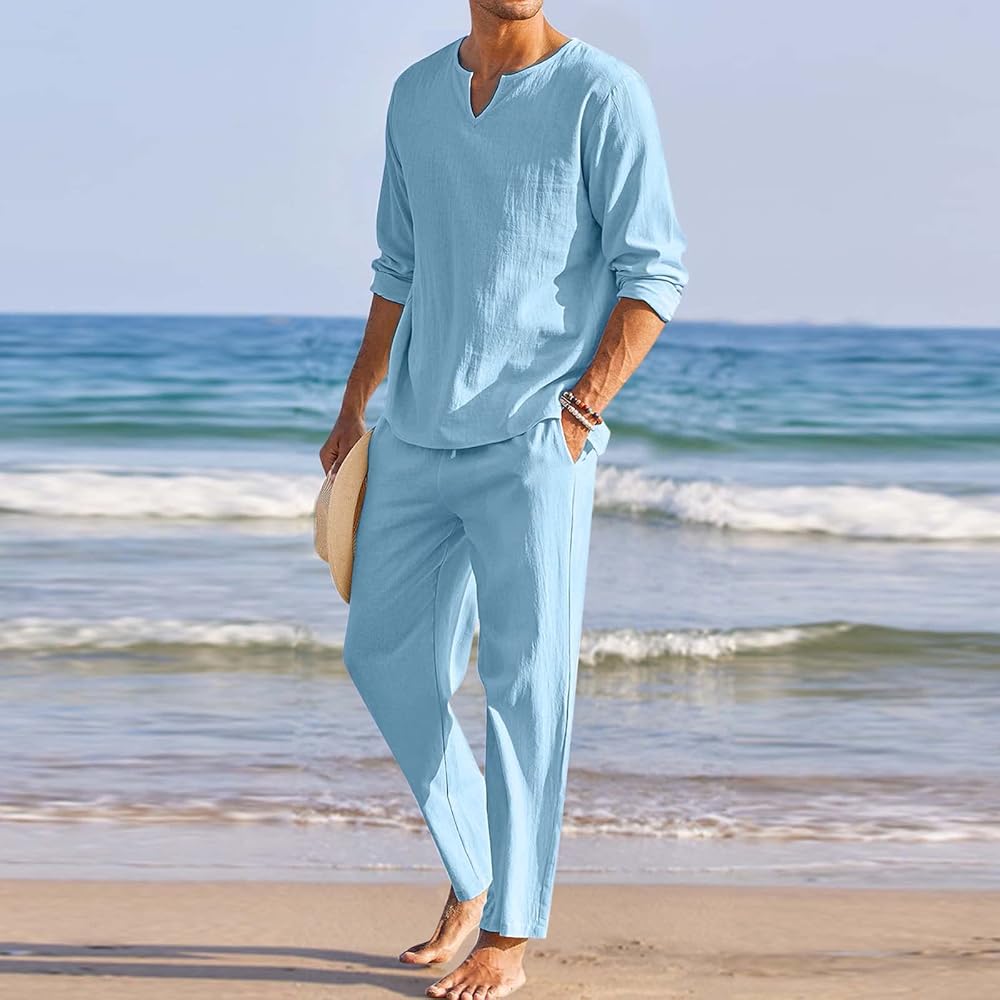 pantalon de lino hombre playa