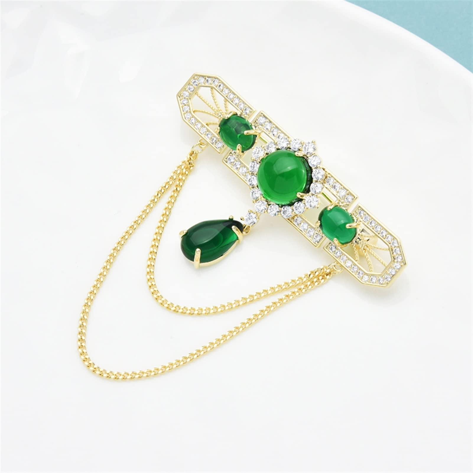 Broszka przypinki do klapy Panie Moda Akcesoria Panie Elegancki Retro Pałac Styl Chain Kwiat Broszka Ślub Bankiet Party Broszka dla Kobiet Dziewczyn Kostium Akcesoria