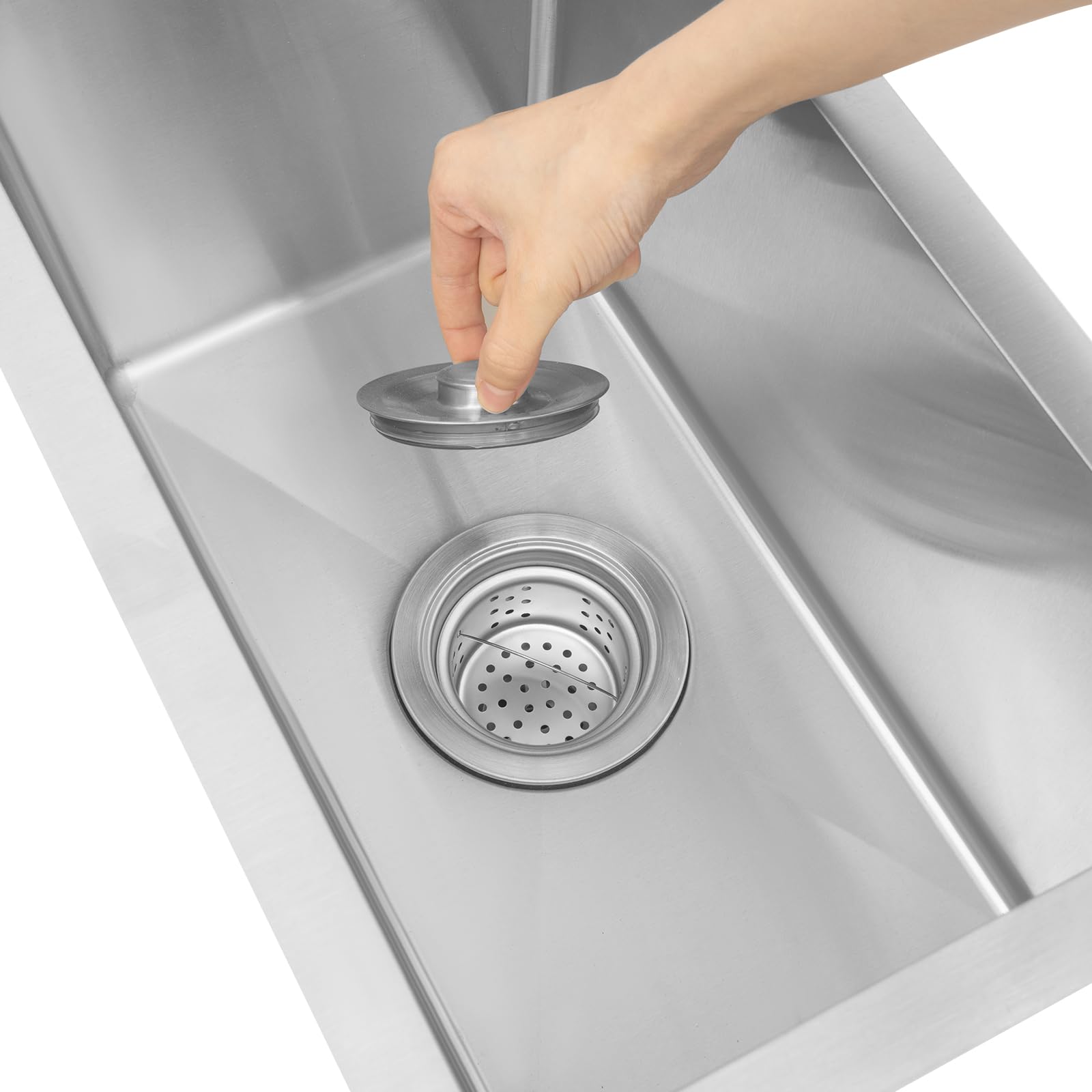 Küchenspüle 50x28 cm Edelstahl 304, Einbauspüle 1 Becken, Spülbecken Küche mit Wasserhahn, Einbau Spüle mit Ablauf-Set, Waschbecken Küche, Klein Edelstahlspüle für kleine Küchen ideal， Silber