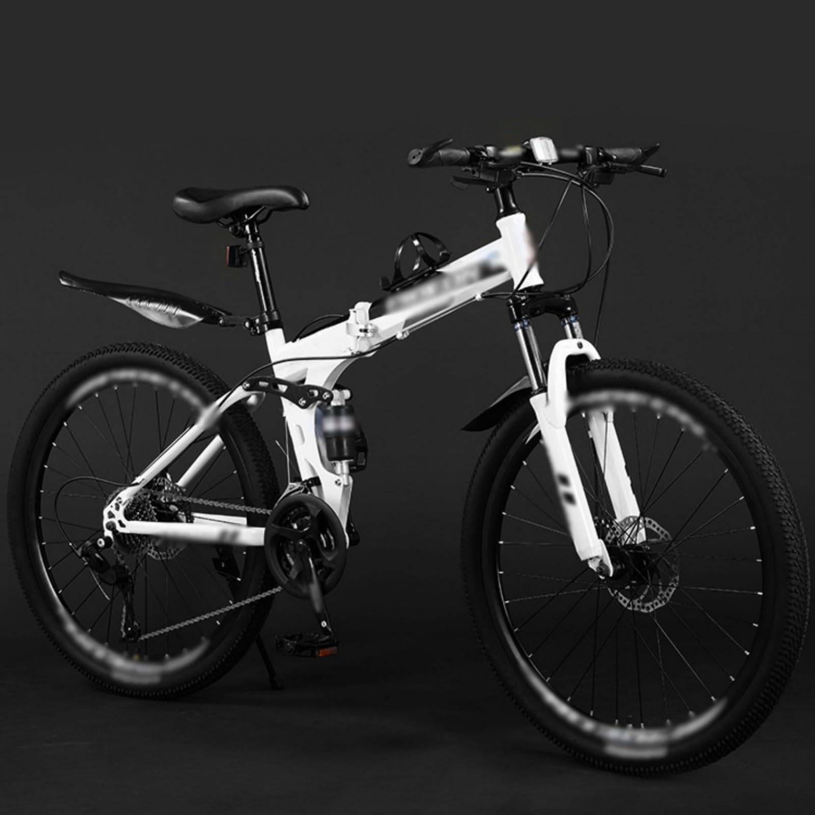 Bicicleta de montaña Plegable, 24/26/27,5 Pulgadas, para Adultos, 21 velocidades, Ruedas con radios, Frenos de Disco Dobles, suspensión, para Hombres y Mujeres.