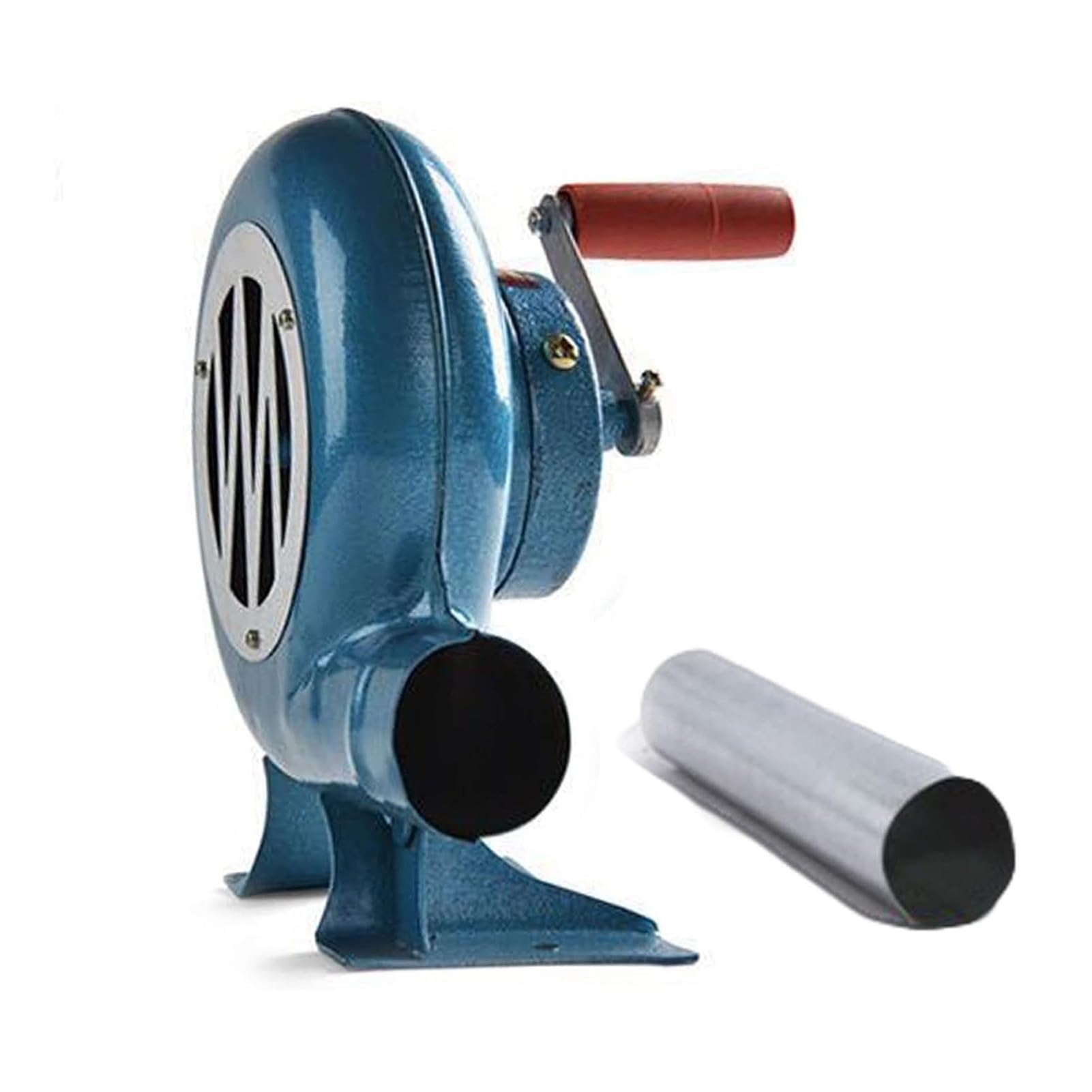 Ręczny wentylator grillowy - ręczny wentylator do Popcorn Iron Gear, rozpalacz do grilla na zewnątrz, z żelaznym zębatym zębatym kanałem (120W)