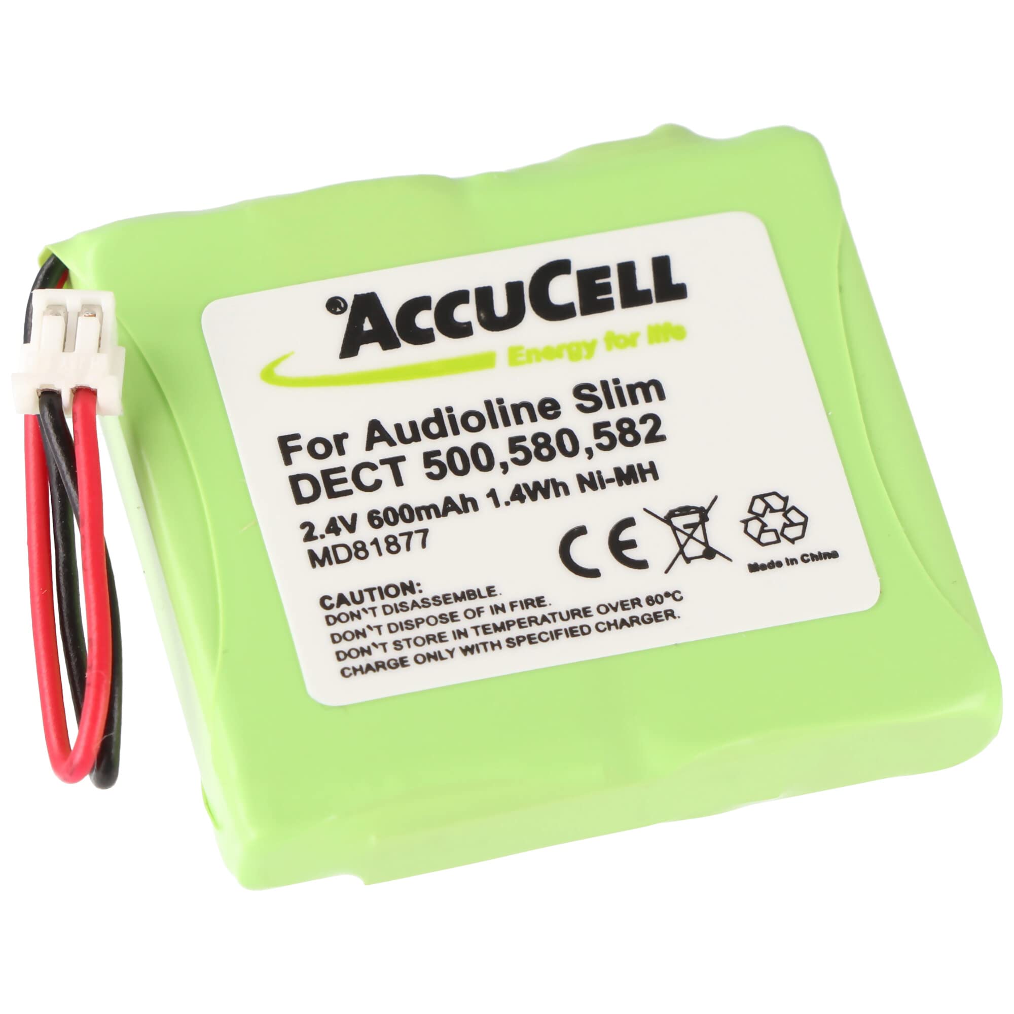 Batteria Sostitutiva Per Medion MD83877 E Fritz Fon | 2,4 Volt NiMH Ricaricabile Per Telefoni Cordless - 3