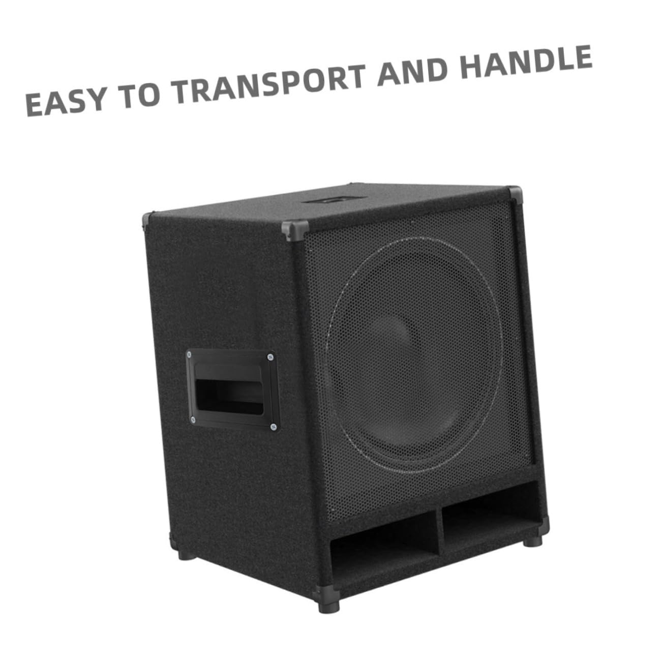 Lot de 2 Poignées Latérales en Abs Noires Résistantes pour Matériel Haut-Parleur Audio de Scène, Accessoire Polyvalent pour Remplacement Facile
