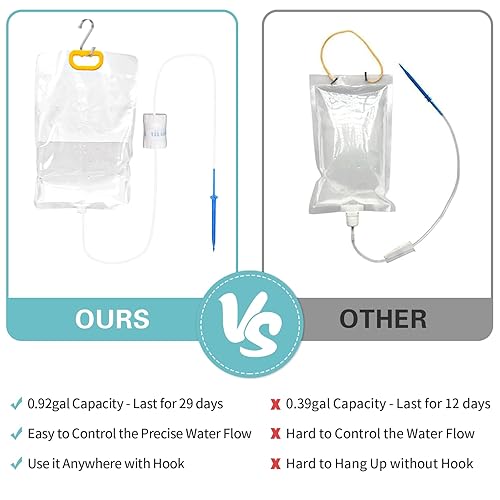 Miniatura 4 de Sistema de riego automático de 4 piezas para plantas mientras está fuera de vacaciones, bolsa de agua para plantas IV, dispositivo de sistema de