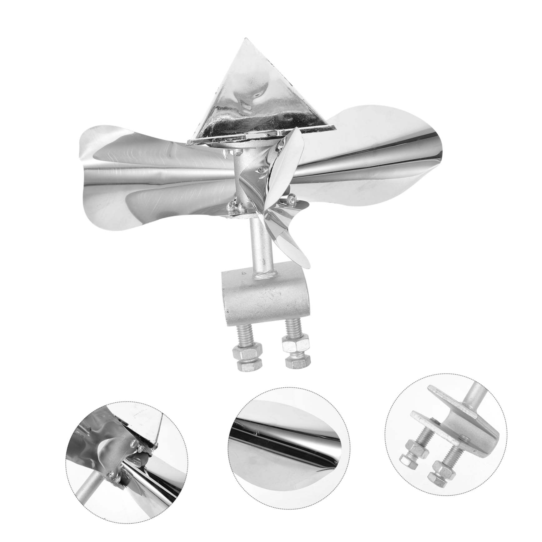 Edelstahl Vogelabwehr Windrad Herbst Feier für Gartenhof und Terrasse | Silber, Reflektierend, Mehrfacher Lichtbruch, Effektive Bewegung, gegen Vögel Am Außenbereich