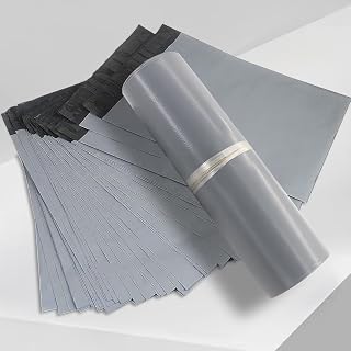 100 Pcs Poly Mailers 7x12 inch, Plastic Mailing Envelopes Waterproof- Grey