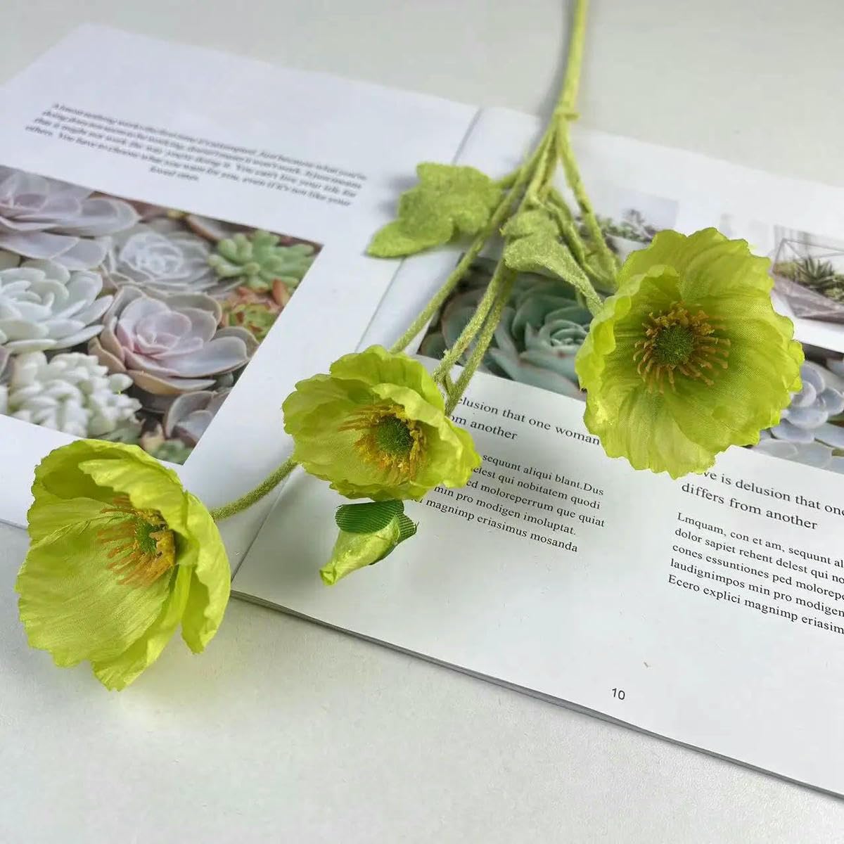 CVJdfhRE fake flowers， Artificial Flowers Bouquet Silk Fake For Home Decor Garden Marriage Party Wedding Decoration DIY Vase Accessories(Green)