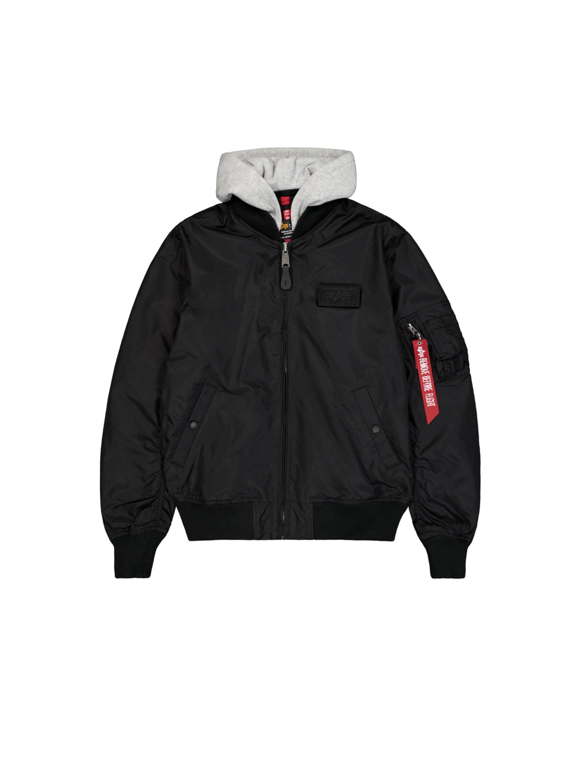 Alpha Industries Men's Noir Hooded Bomber Ma-1 Tt