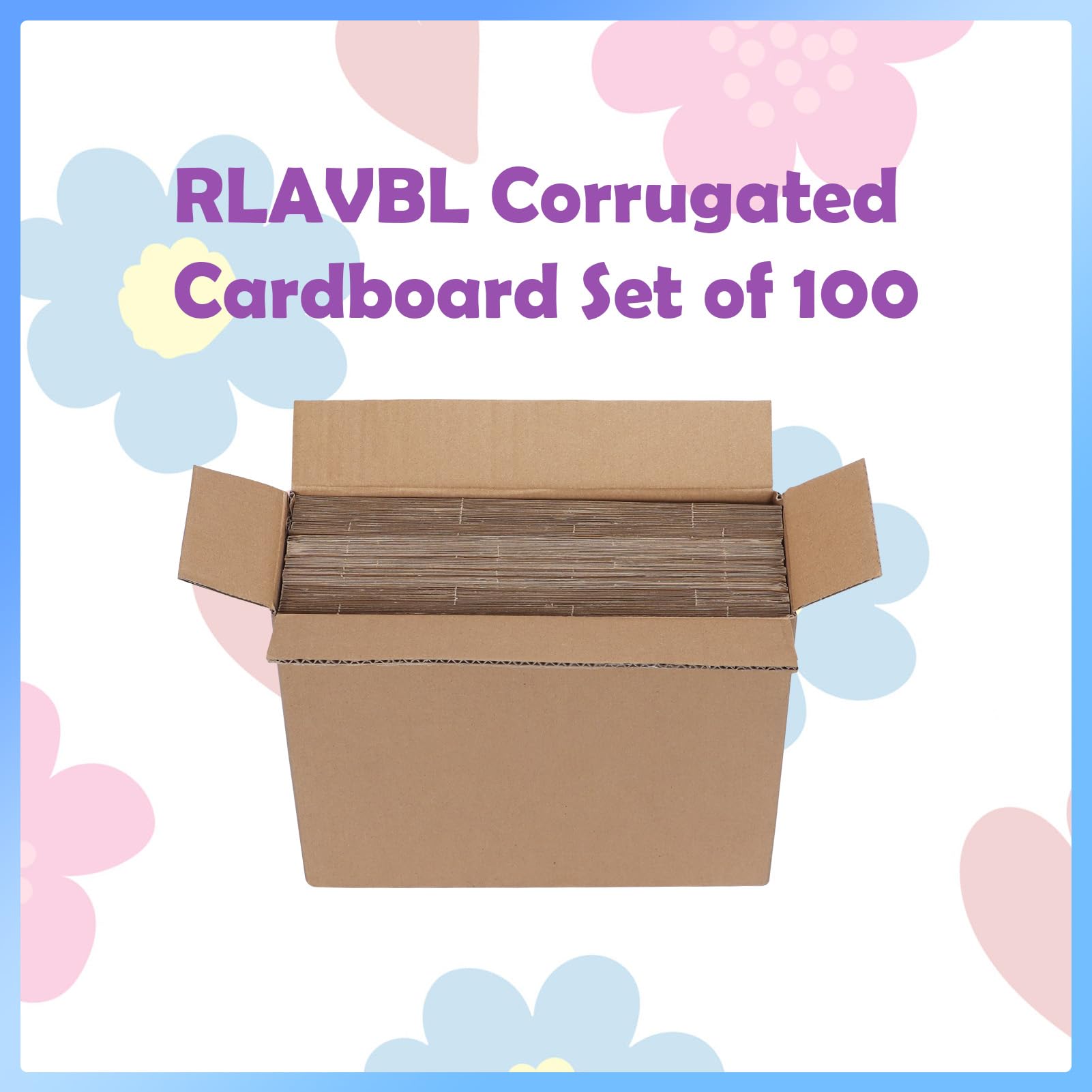 RLAVBL Confezione da 100 fogli di cartone ondulato da 21 x 28 cm, inserti piatti in cartone per spedizione, spedizione, imballaggio, artigianato fai da te