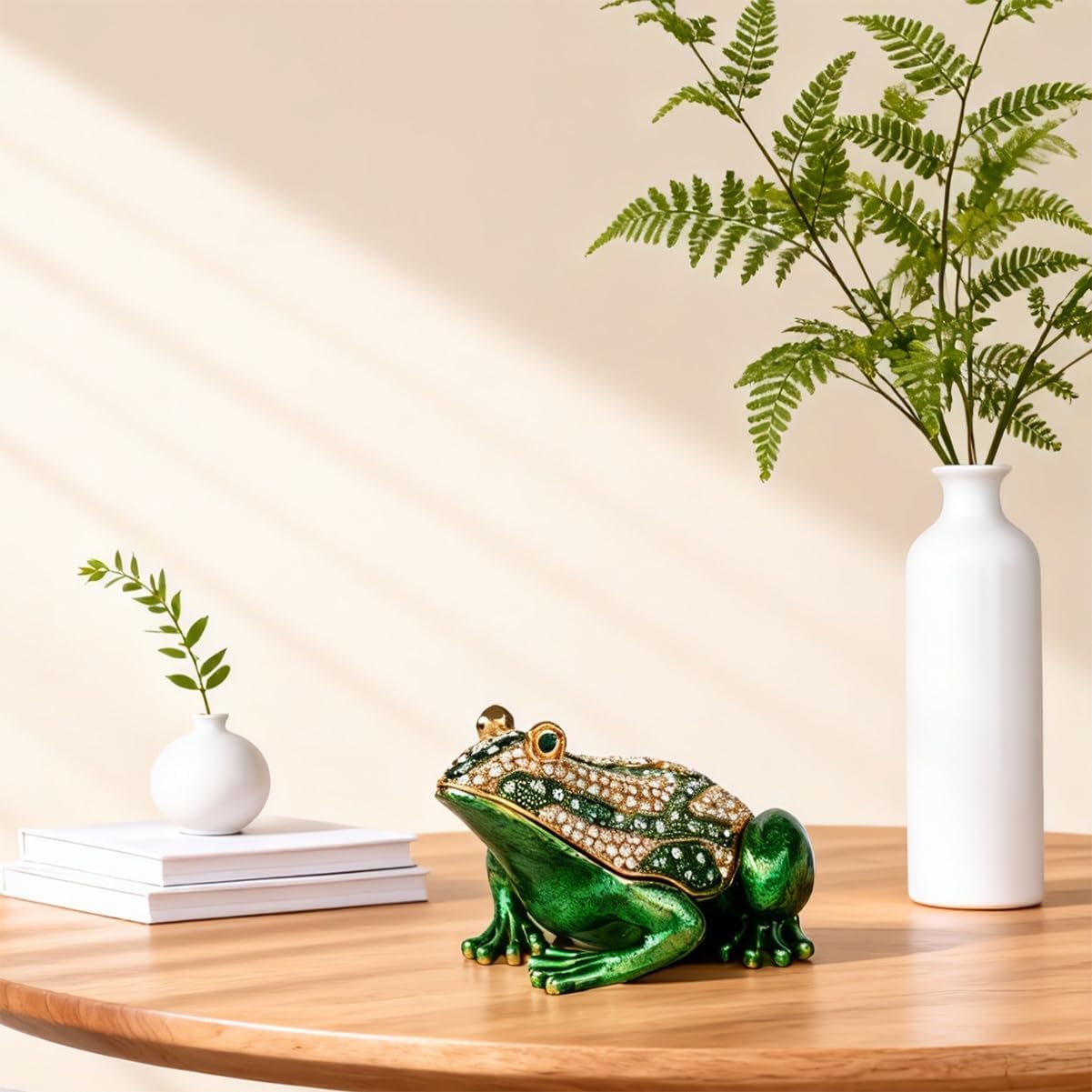 Frog Trinket Boxes Hinged Enamel Hand-Painted Jewelry Box Animals Figurine Craft Ornaments Unique Gift for Home Decor - Image 5