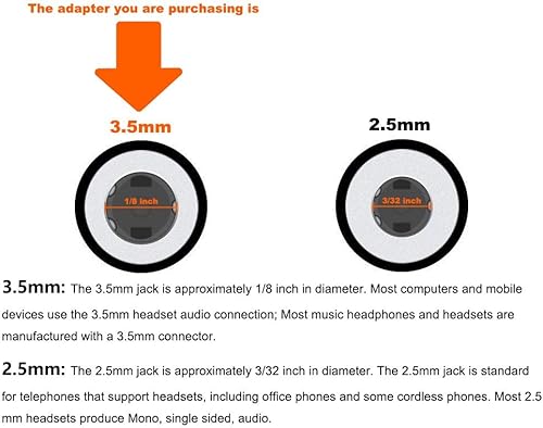 Miniatura 3 de VoiceJoy Cable adaptador de auriculares para teléfono inteligente Jack estándar de 0.138 in a enchufe RJ9 para Cisco Unified Office Teléfono 7970