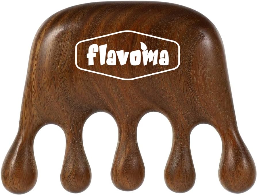 Flavoma Natural Wood Wide Tooth Hair and Scalp Massager Comb | Sandalwood Tooth Design Multi-Functional Tool Scraping | Multifunctional Meridian Massage Comb | Ideal for Head and Neck Massage | Scalp Massage No Static Head Massager Tool Physical Ther (B0DF6G163R) Amazon Price History, Amazon Price Tracker