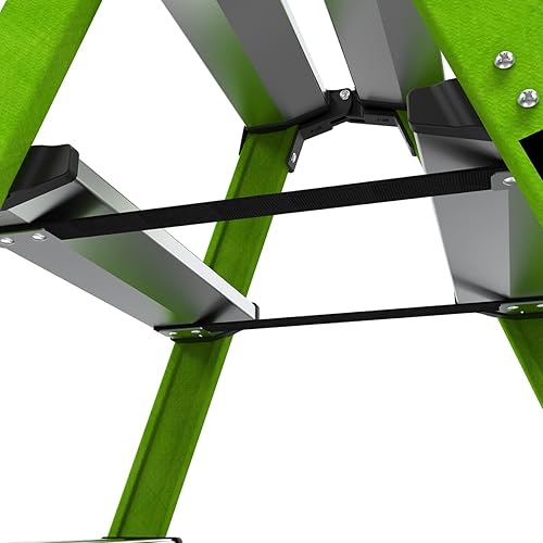 Miniatura 13 de Little Giant Ladders, Sure Step, taburete de doble cara, 3 escalones, fibra de vidrio, (11953), tipo 1AA, clasificación de peso de 375 libras, verde