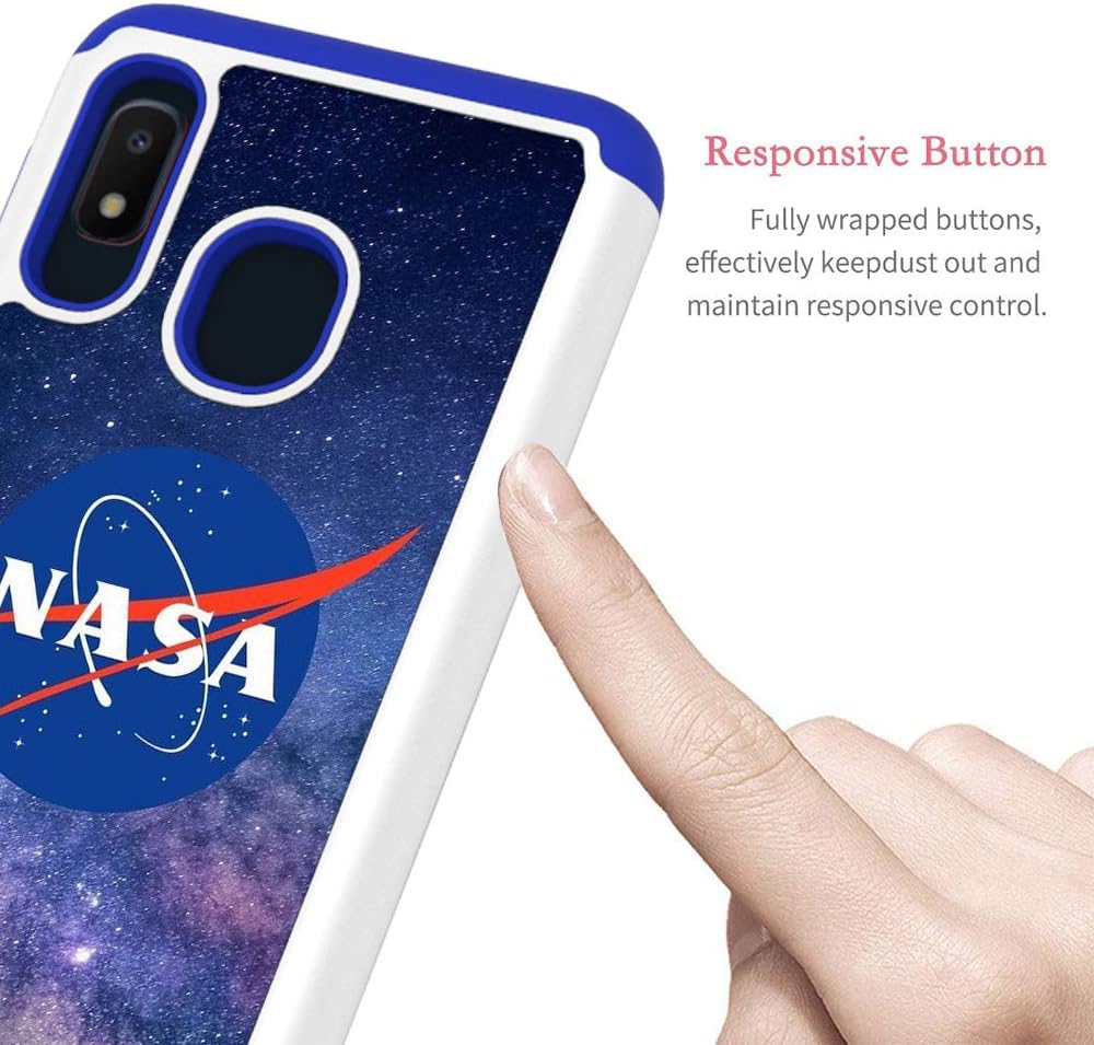 Samsung Galaxy A10e Case - Outer Space Galaxy Sky with Stars NASA Pattern Shock-Absorption Hard PC and Inner Silicone Hybrid Dual Layer Armor Defender Protective Case Cover for Samsung Galaxy A10e