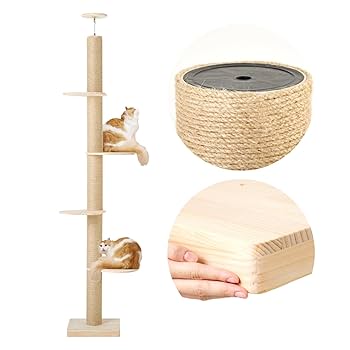 【美品・送料込】突っ張り型木製キャットタワー TOTEM 240〜286cm 楽天市場】【楽天1位】 キャットツリー 突っ張り スリム 木製 省