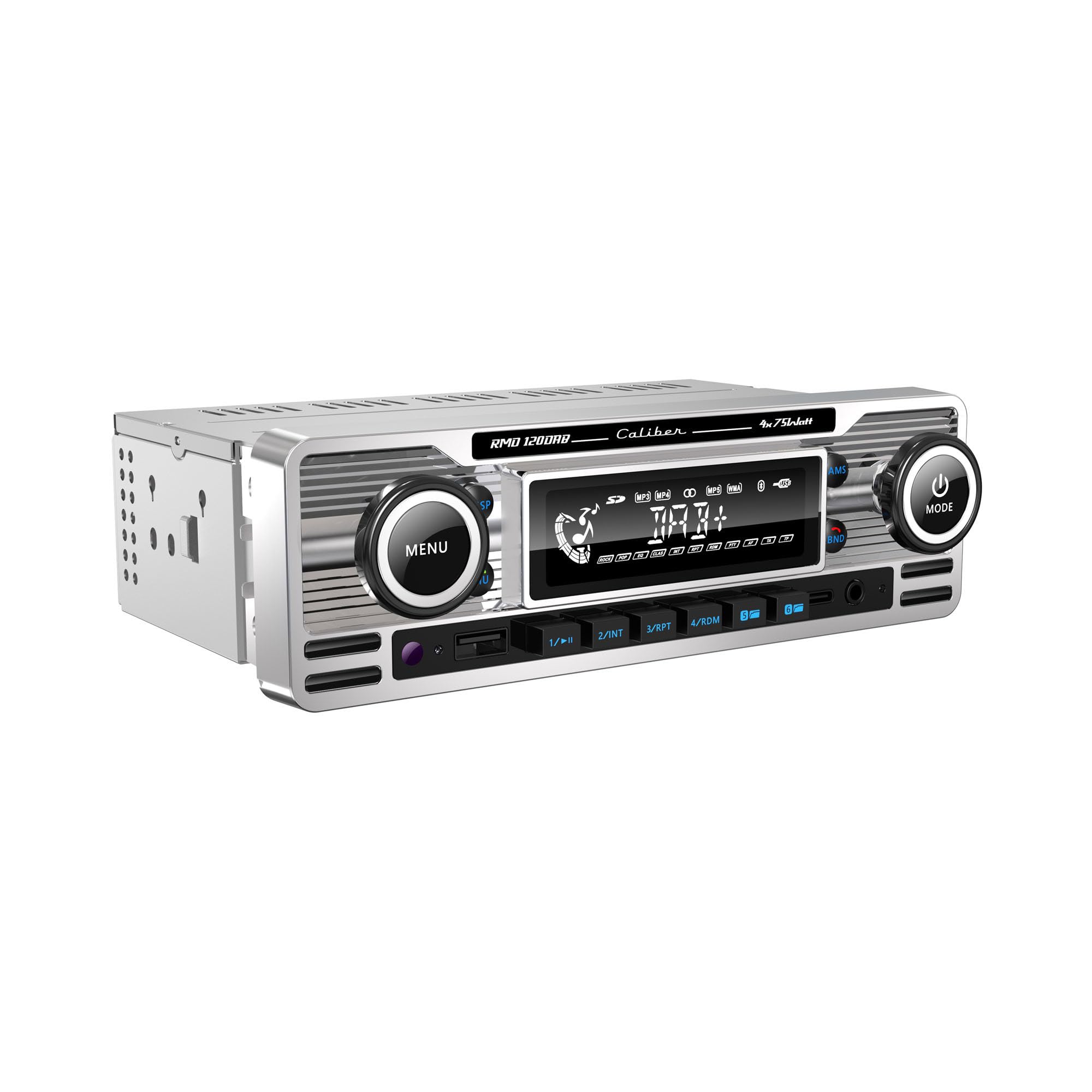 Caliber RMD120DAB-BT Radio de Coche con Dab + y Bluetooth - Aspecto Retro - Cromado
