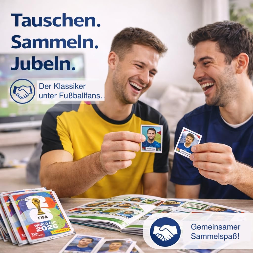 Set Starter XXL – Figurine Panini Coppa del Mondo 2026 con 1 Album & Figurine – 1 Calendario Partite Coppa del Mondo 2026 & 3 Braccialetti Germania (1 Confezione/Set 13 Pezzi) Bundle privata