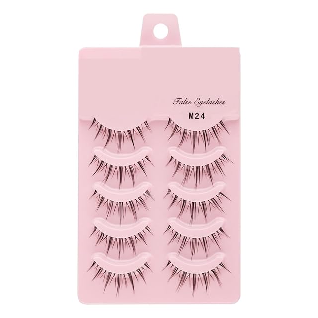 UAMOU 2-50Boxes Manga Lashes False Eyelashes Doll Korean Natural Anime Lashes Spiky Thick Faux Mink Eye Lash Strips