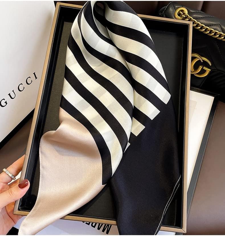 MEISEE 100% Pure Mulberry Silk Scarf 27"'x27(in) Square Scarf Head Scarf Neck scarf Headscarf for Women with Gift Packed - Image 3