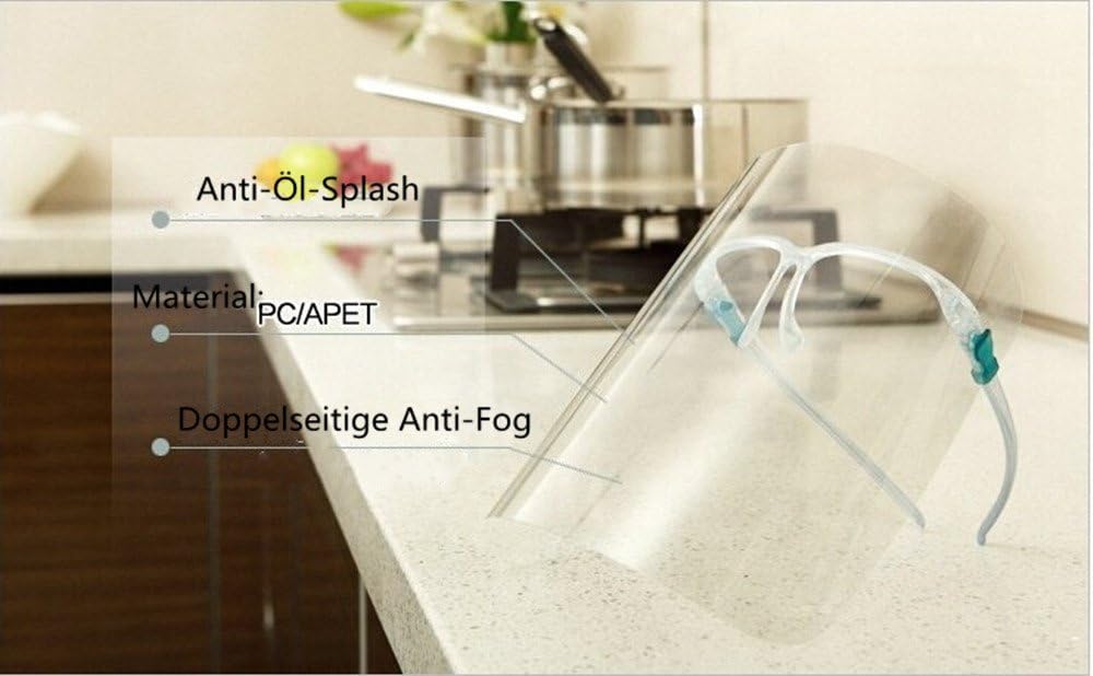 Fletion Kitchen Cooking Mask Anti Oil Splash Face Mask Face Shield Protector Sided Anti-fog Masks Creative Kitchen Tools Good Helper