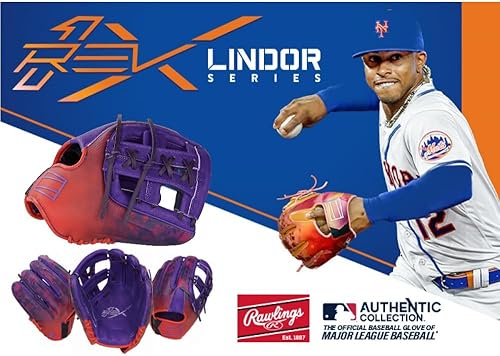 Miniatura 117 de Rawlings Guantes de béisbol REV1X Tamaños 11.5 a 12.75 pulgadas Múltiples estilos Negro/dorado 2 piezas de tela sólida