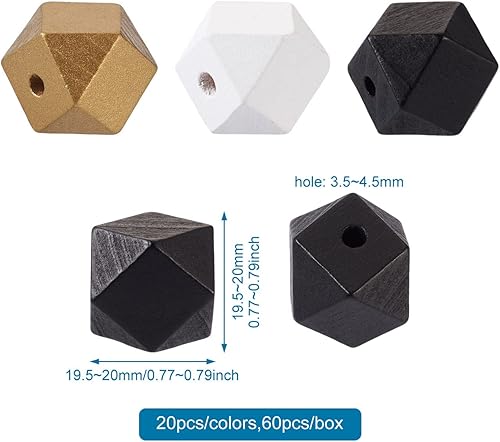 Miniatura 72 de Cheriswelry 240 cuentas de madera natural teñidas de 0.472 in, 16 a 0.669 in, cuentas de madera para decoración de manualidades, cuentas de madera