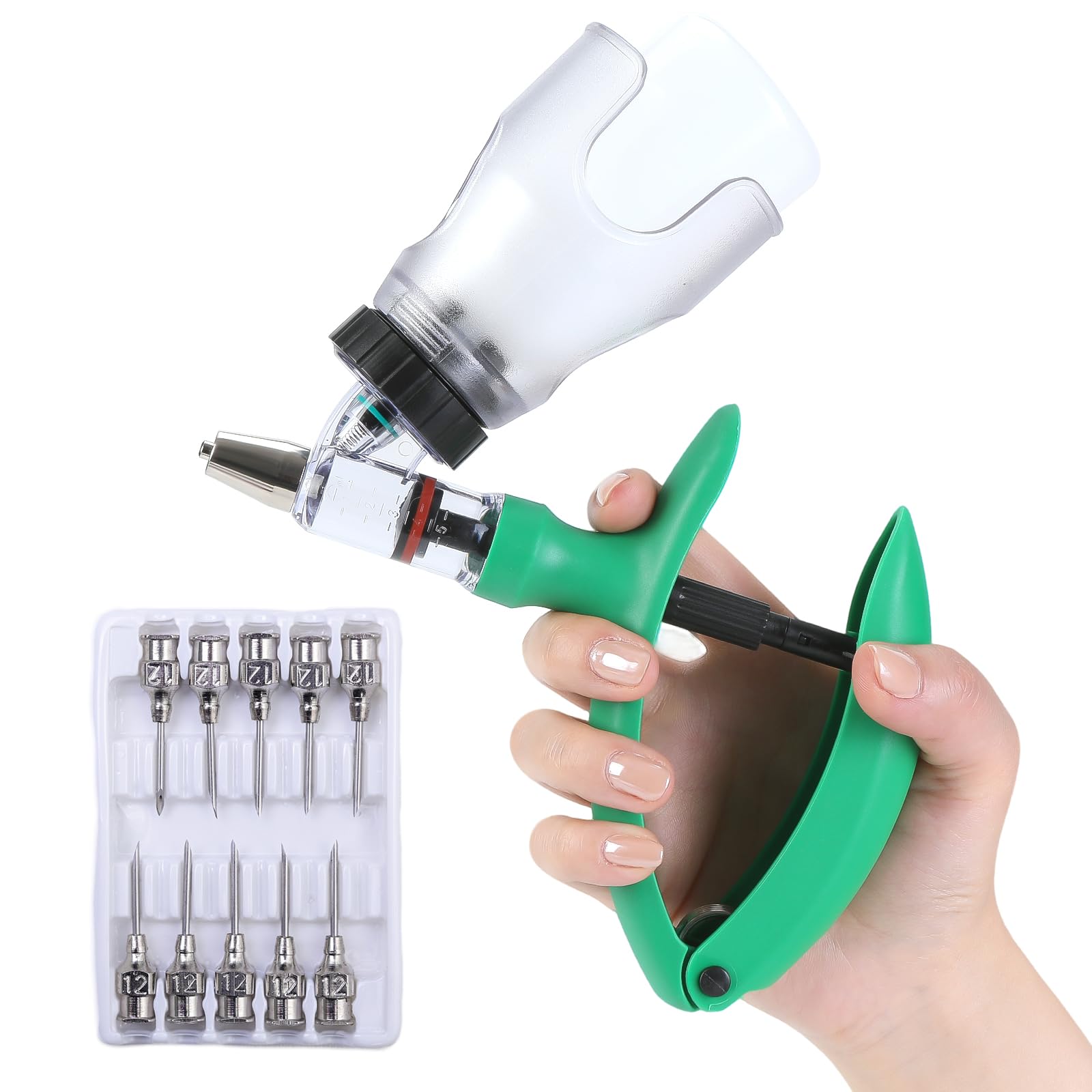 5ml Continuous Self-Refilling Livestock Syringe, 10 Needles Included