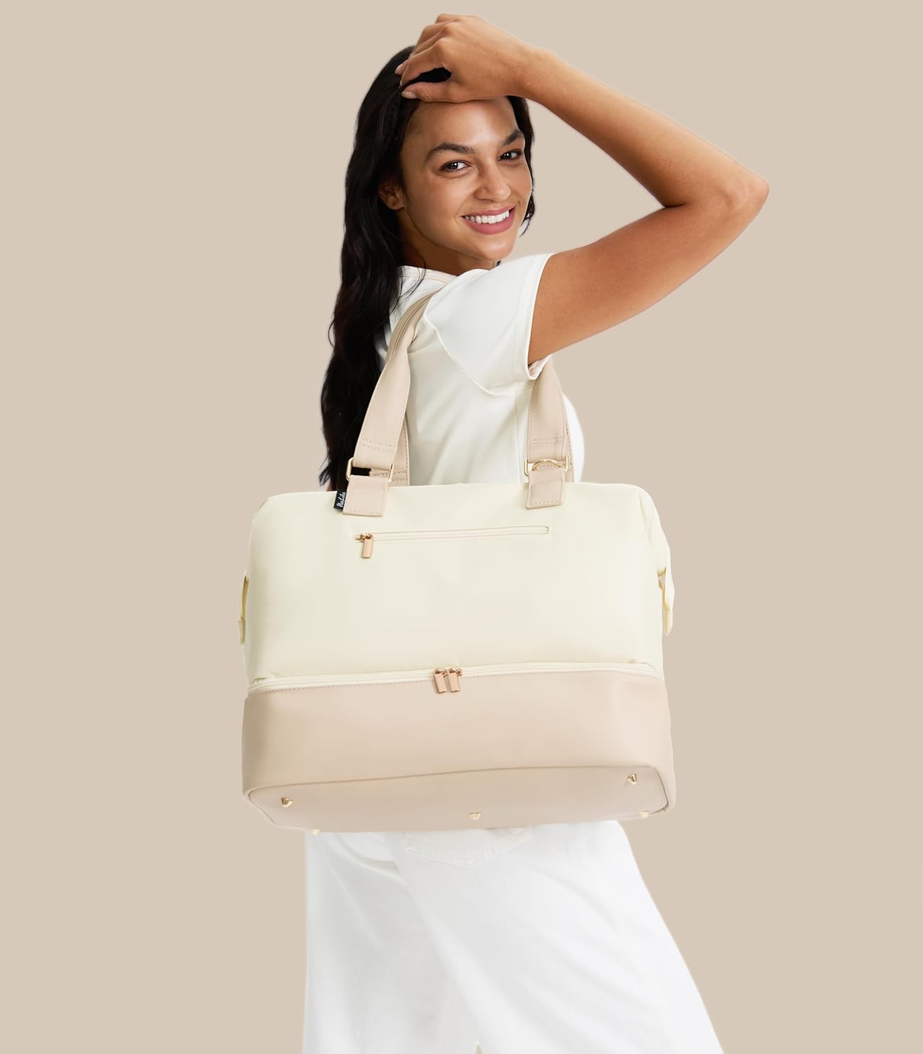 Weekender Bags for Women, Large Travel Duffel Bag with Shoes Compartment, Carry On Overnight Tote Bags with Toiletry Bag - Image 7