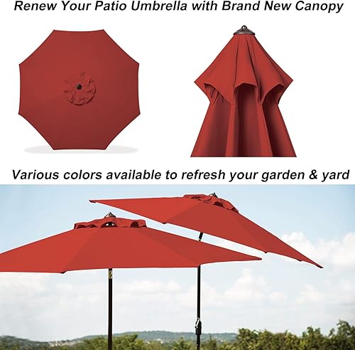 Miniatura 10 de Bayside21 Toldo de repuesto para sombrilla de patio de 9 pies con 8 varillas