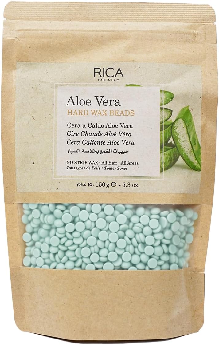 Aloe Vera Beads, Stripless & Painless Hair Removal Hard Wax For Men & Women| Quick & Easy Tan Removal Waxing For Face, Armpit & Bikini Areas| 150 gm, Pack of 1
