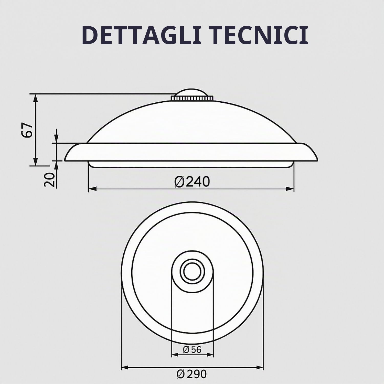HAVA Plafoniera LED 12W, rilevatore di movimento, funzione emergenza a batteria, bianco diurno 4000K