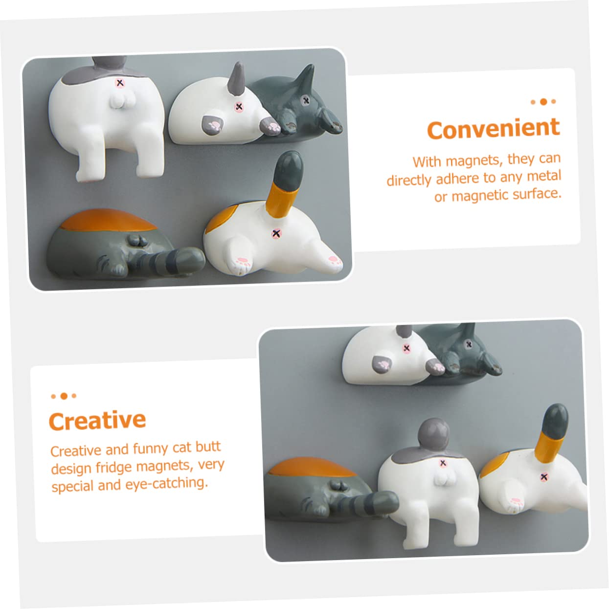 ULTECHNOVO 8pezzi Calamite Frigorifero Design Divertente Di Gatto Decorazioni Adorabili Per Cucina e Ufficio Magneti Per Foto e Promemoria Per Amici e Famiglia