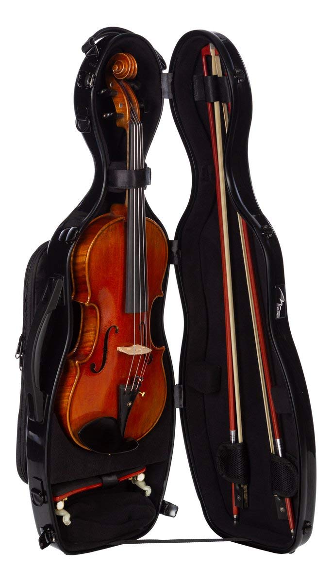 Custodia per violino Fiberglass Steel Effect 4/4 black M-Case