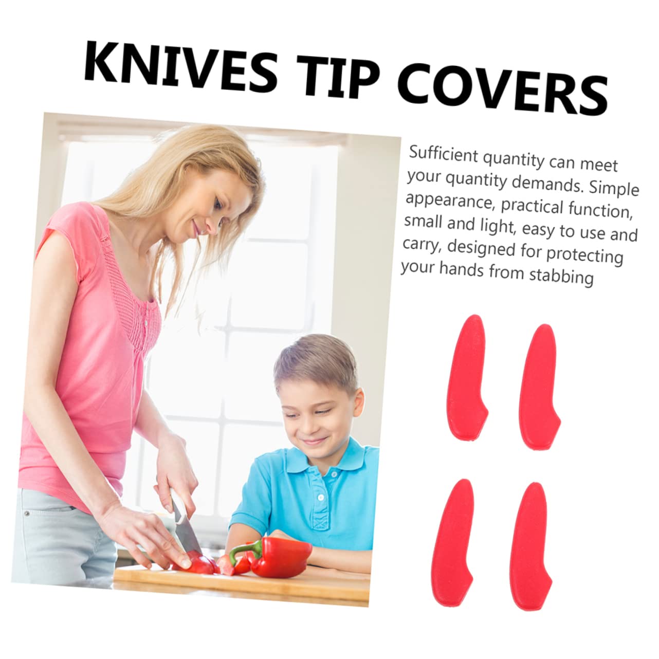 SOLUSTRE 40Pcs Knives Protection Cover Scratch Sleeves for Knife Tips Tip Covers for Home Restaurant and Trade Shows