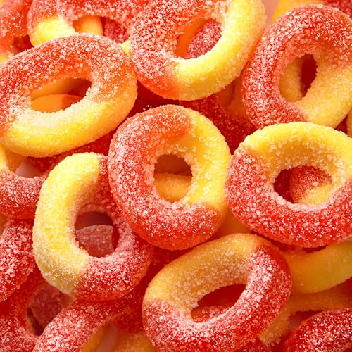 Peach Rings, Gummy Candy, Sweet & Sour Candy - 11 Oz Pack - image 1