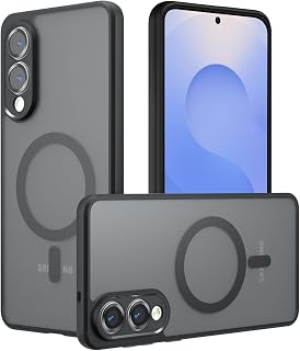PRODELI For Galaxy S25 Edge 専用 ケース カバー マグネット搭載 米軍MIL規格 指紋防止 PC+TPU 耐衝撃 ワイヤレス充電対応 レンズ保護 落下防止 擦り傷防止 ギャラクシー s25 edge ケース (ブラック)