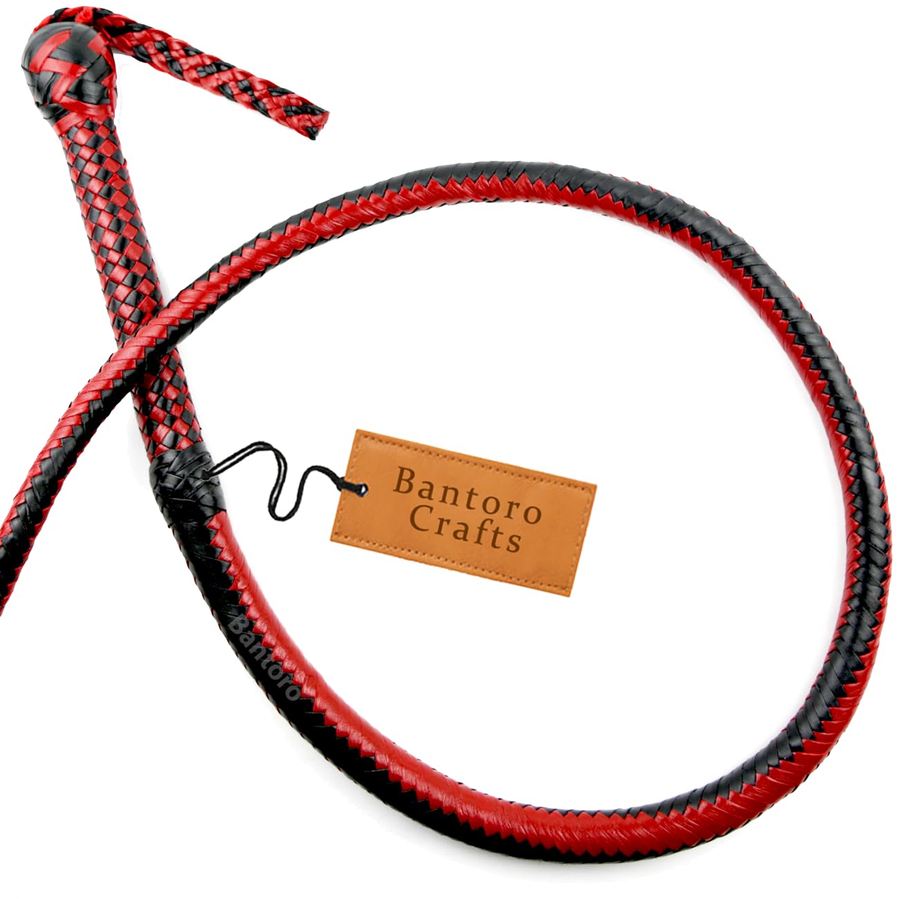 Frusta in Pelle di Canguro Frusta Pesante in 16 Fili Intrecciati Pancia in Pelle Intrecciata e Supporto in Pelle all'Interno Frusta rumorosa Indiana Jones Equitazione Equestre Frusta rumorosa