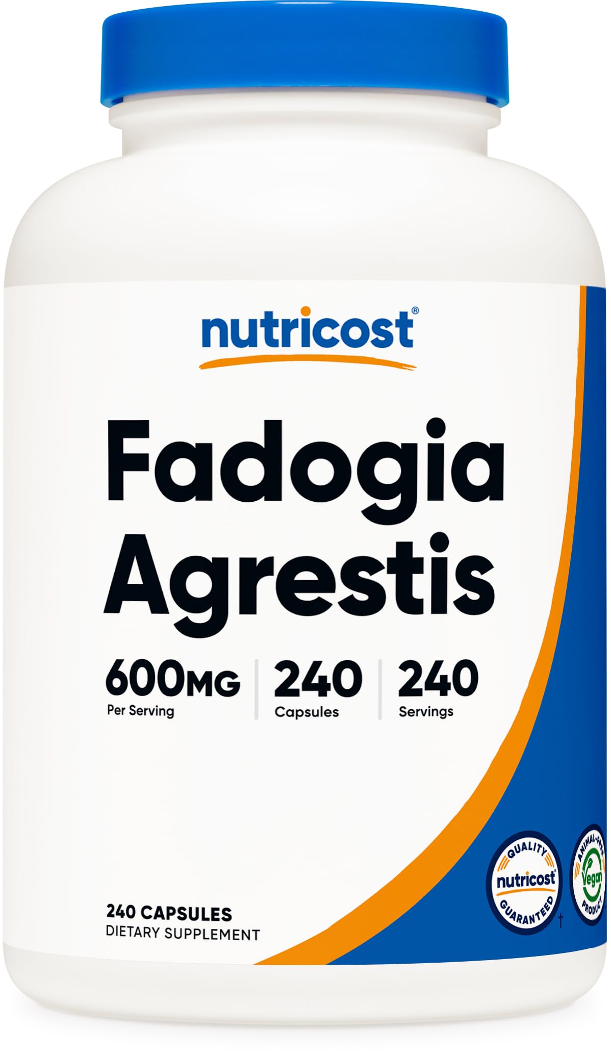 Nutricost Fadogia Agrestis (240 Capsules | 600 mg Per Serving) - Potent 10:1 Extract, Gluten Free, Non-GMO Supplement