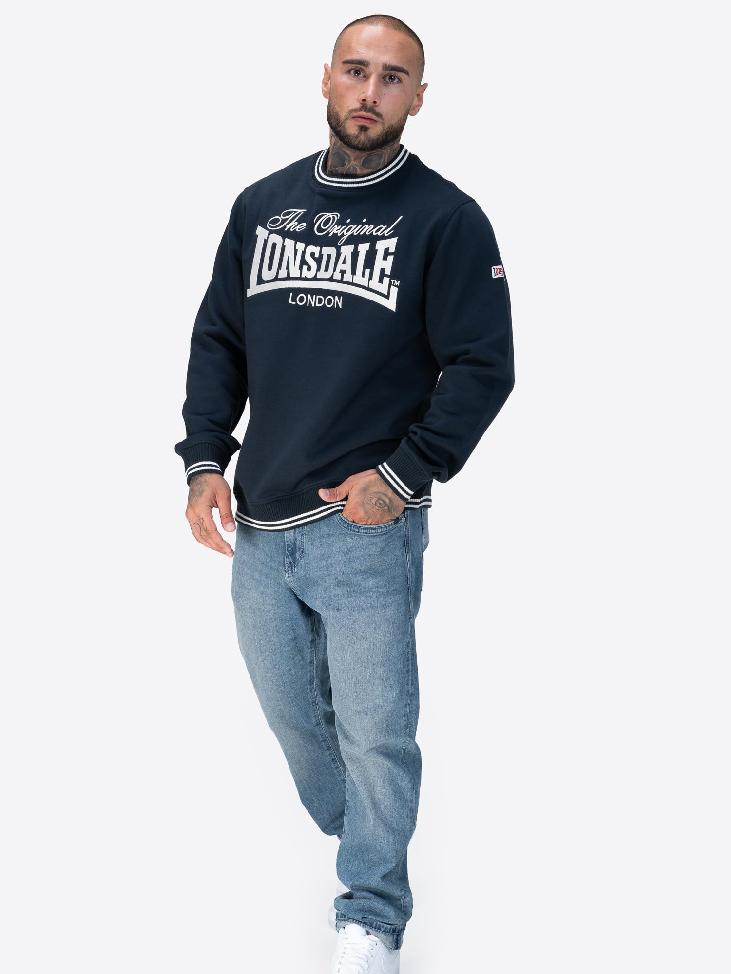 Lonsdale Herren Rundhals Sweatshirt Normale Passform Clifton