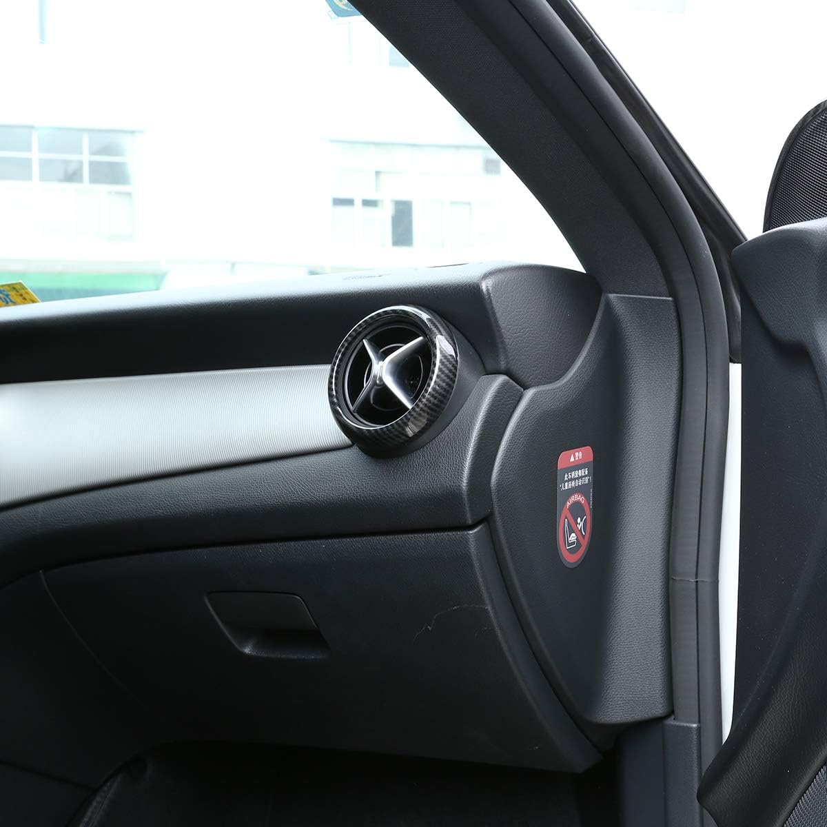 Carbon Fiber Style Air Vent Outlet Ring For Mercedes Benz CLA GLA C117 W117 X156 2013-19