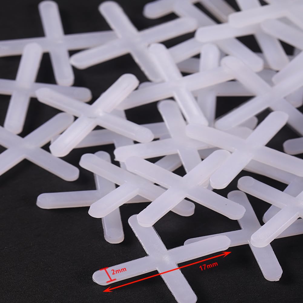 480PCS 1/12 Inch 2mm PE Plastic Tile Spacers Precise Spacing Alignment Installation Tool Cross Slab Spacers Tile Gasket for Floor Wall Tiling - Image 2