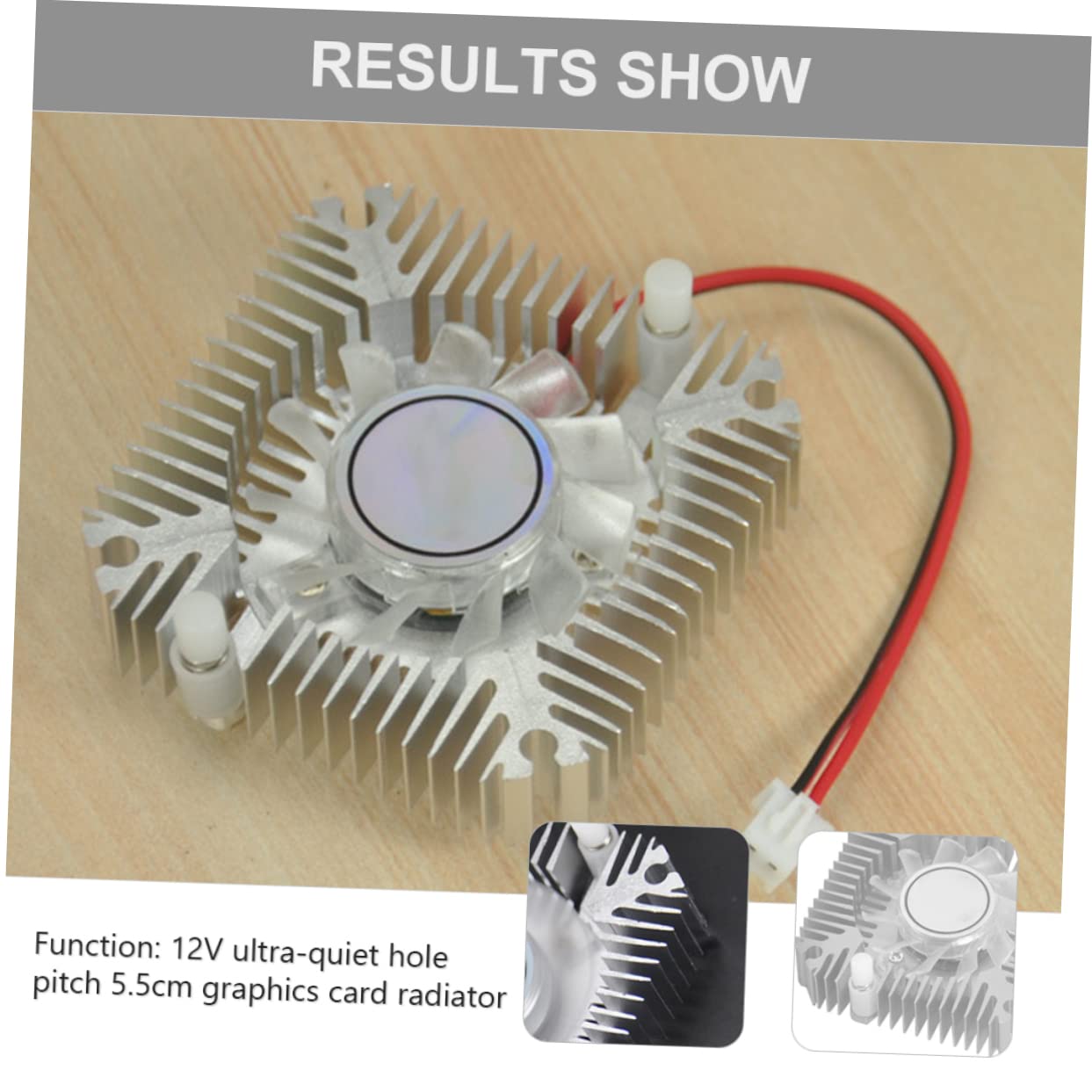 POPETPOP 12V Graphics Card Cooling Fan Quiet Video Card Cooler with Spacing Accessory for Enhanced GPU Cooling Computer Cases