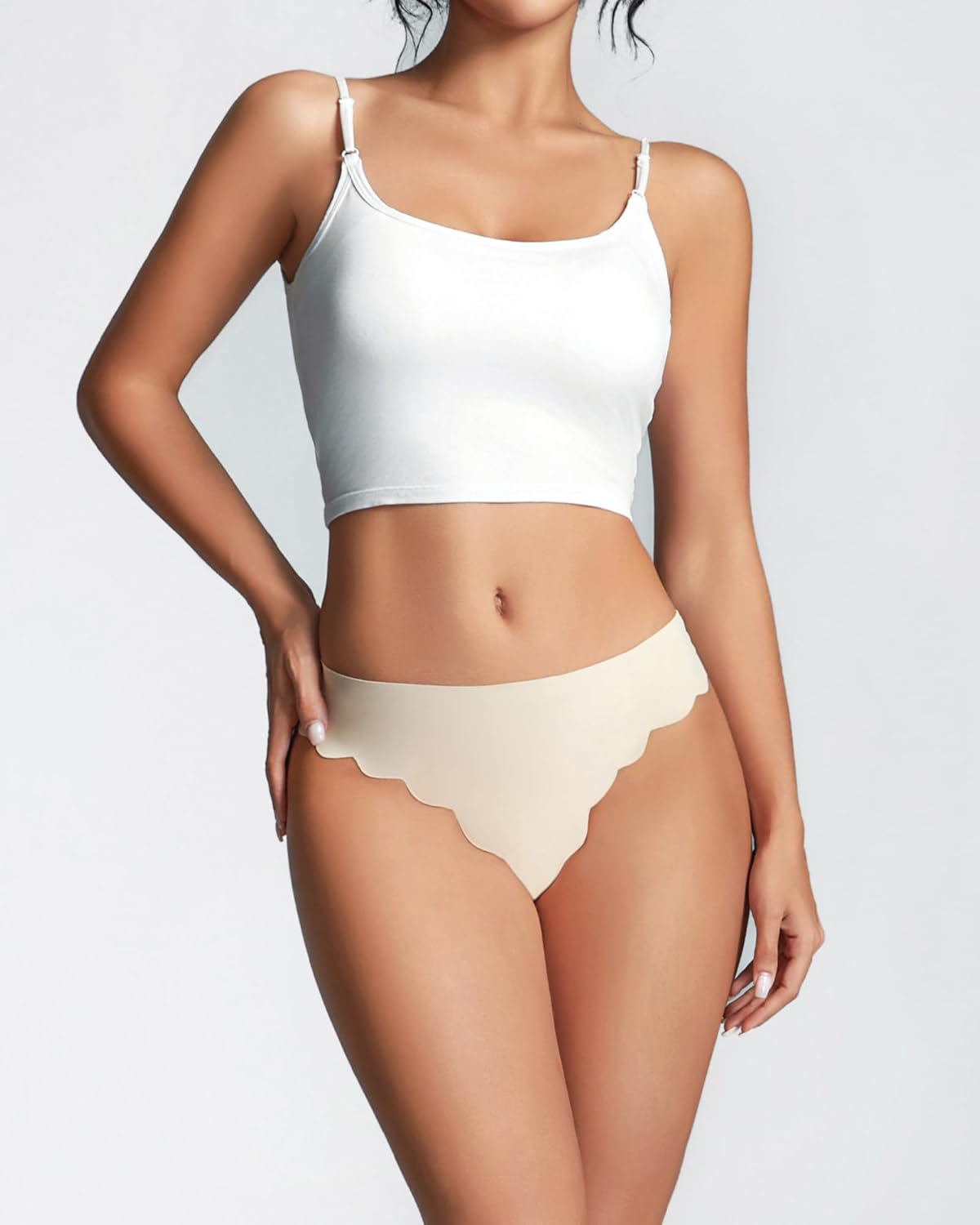 DEANGELMON Seamless Thongs for Women No Show Thong Underwear Women Comfortable Multiple Pack - Image 2