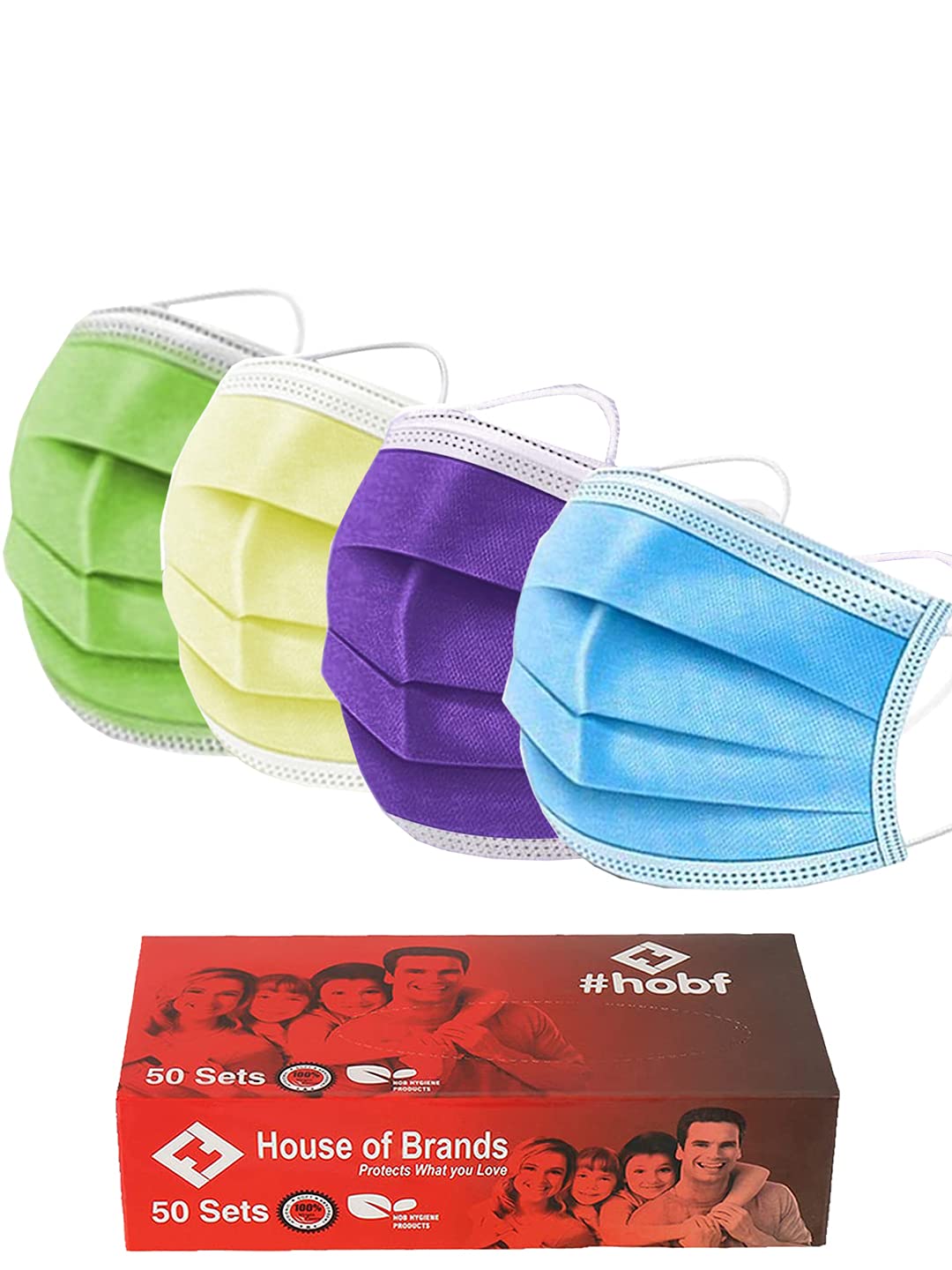 hobf Surgical Mask Pack containing surgical masks 3 layer 100 pieces/pack of 100 / pack of 50 / black surgical mask pack of 100 & 200 - surgical mask for kids/Men & Women (B096JX3K7Y) Amazon Price History, Amazon Price Tracker