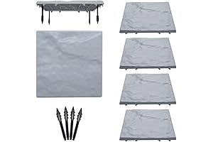 Garden Stepping Stones Grey Plastic for Outdoor Walkway