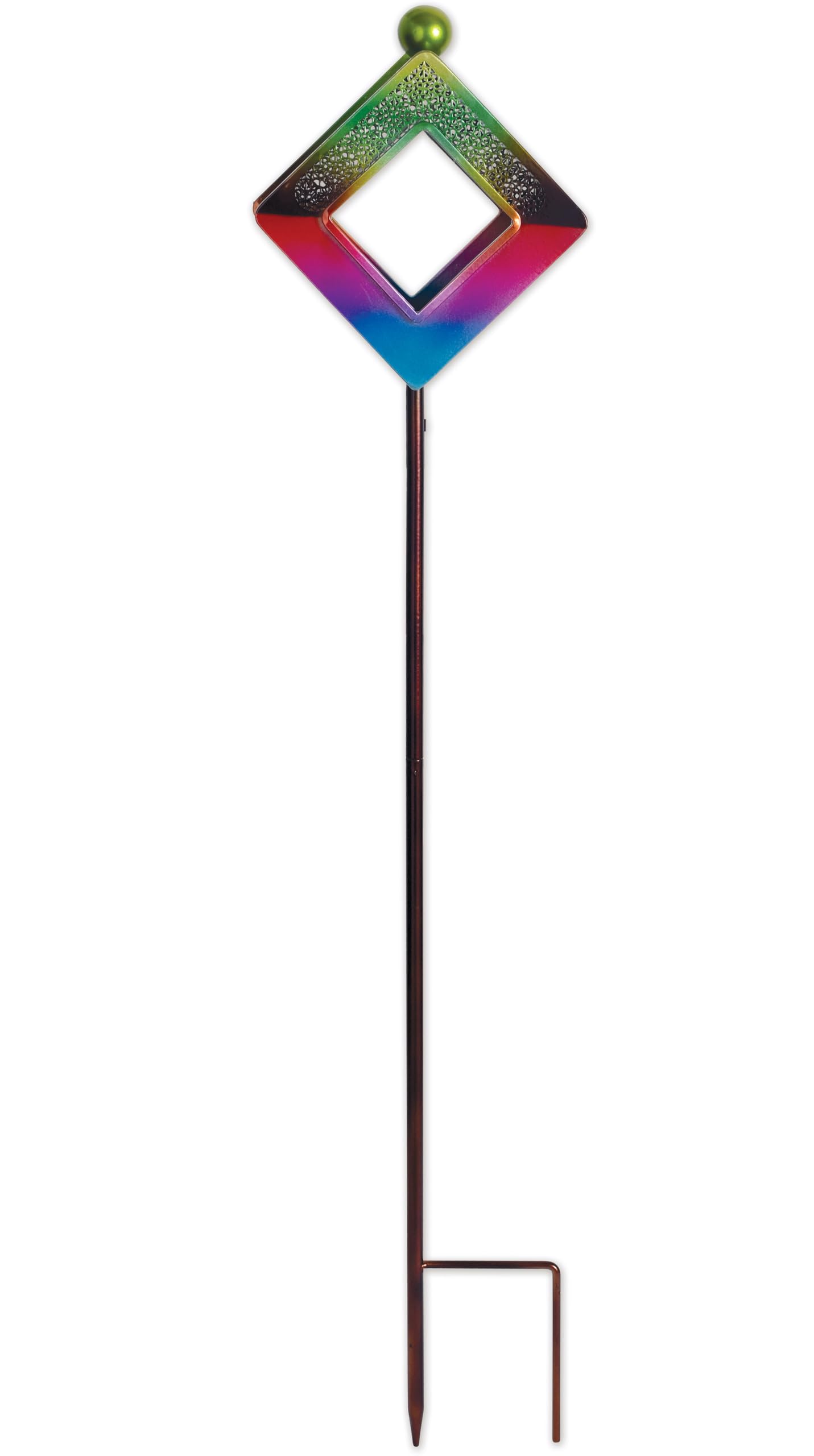 Mangeoire à oiseaux en métal moderne contre la rouille avec piquet solide 84.5cm