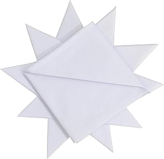 2COZEE Men's 12 Pack 100% Cotton Handkerchief One Size White