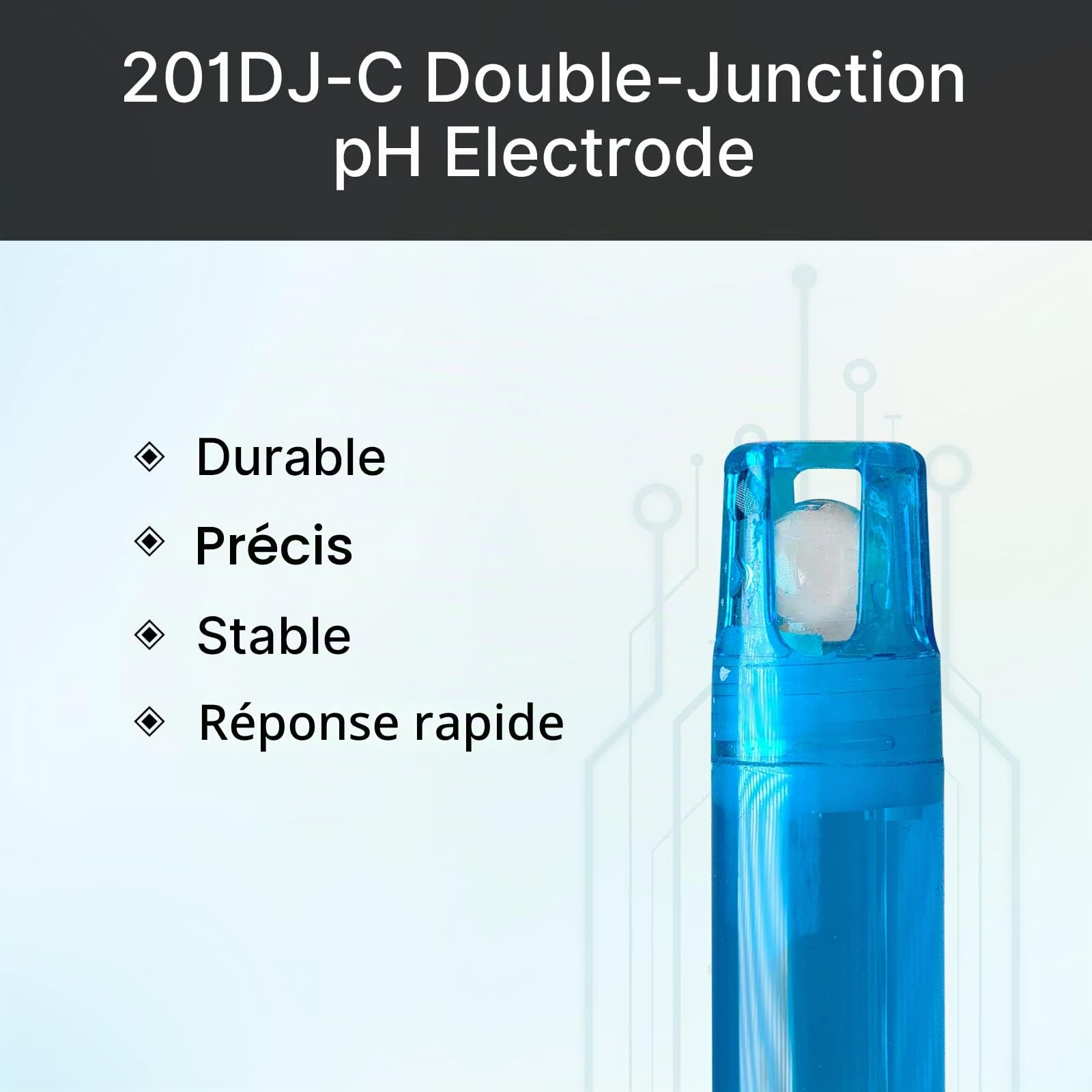 Apera Instruments 201DJ-C Double Junction Électrode pH combinée